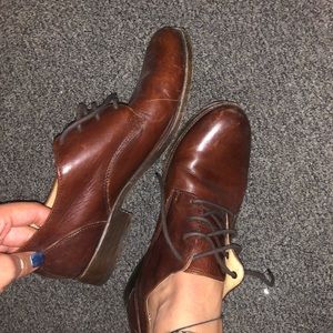 Frye Chocolate Leather Oxford Shoes